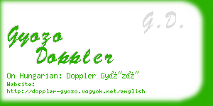 gyozo doppler business card